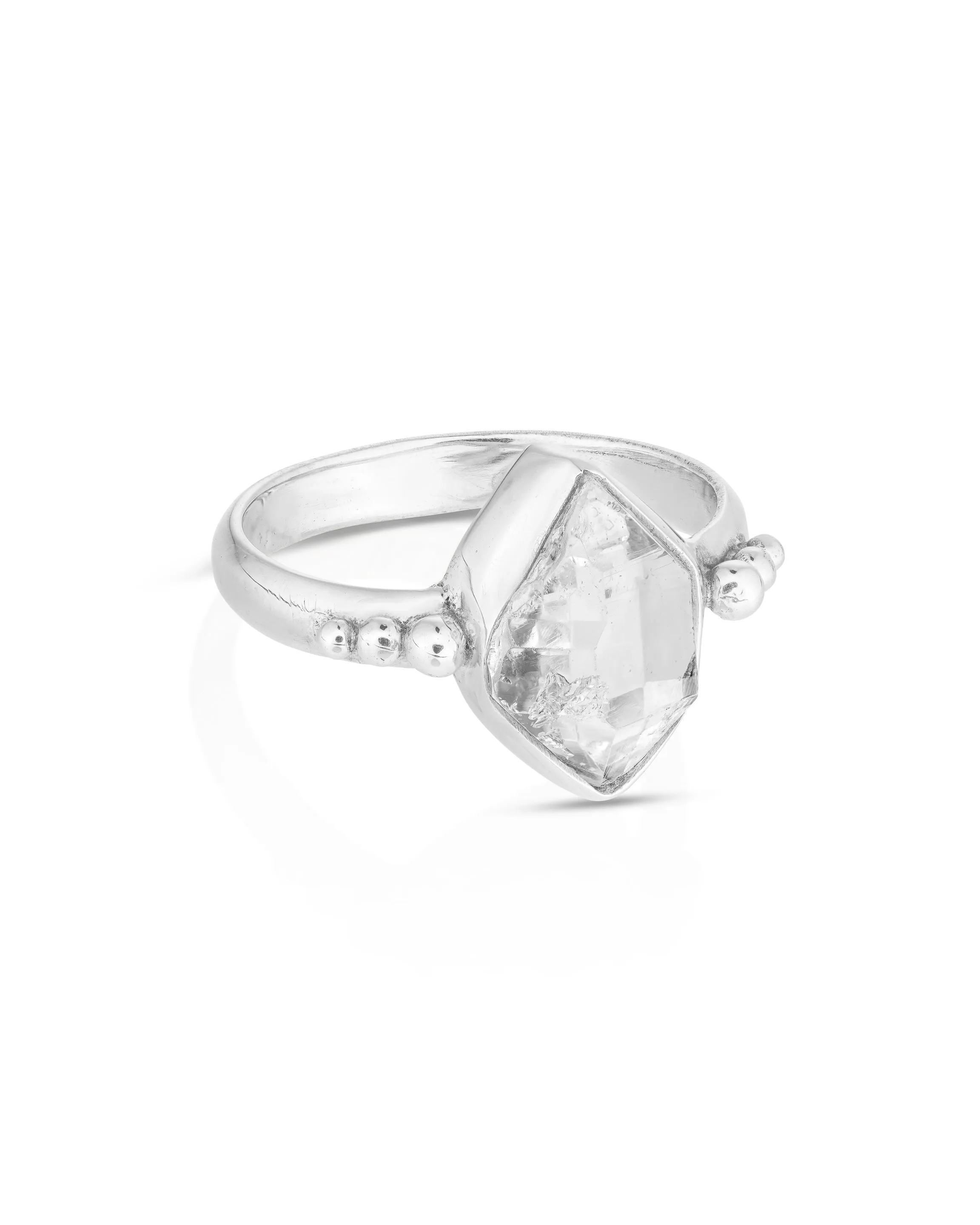 Herkimer Diamond Silver Ring