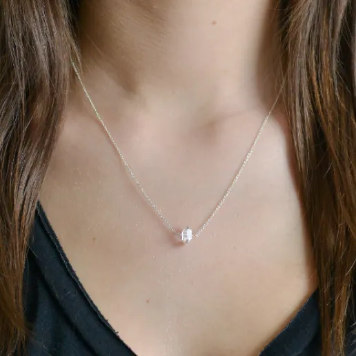 Herkimer Diamond Single Drop Necklace