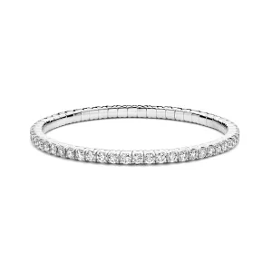 Hulchi Belluni 18K White Gold Tresore Diamond Stretch Bracelet