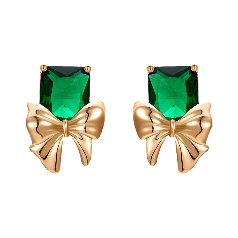 Jewelry Fashion New White Bow Earrings Commuting Versatile Earrings