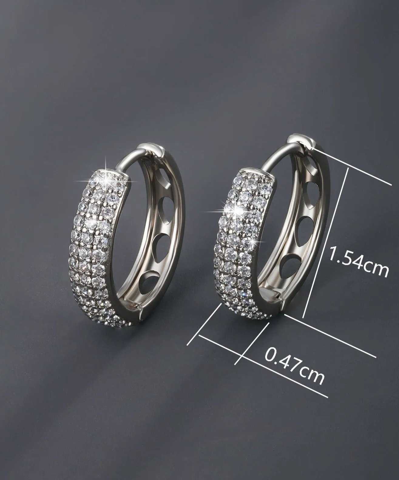 Jewelry plated 18K gold micro-encrusted zirconium earrings for women