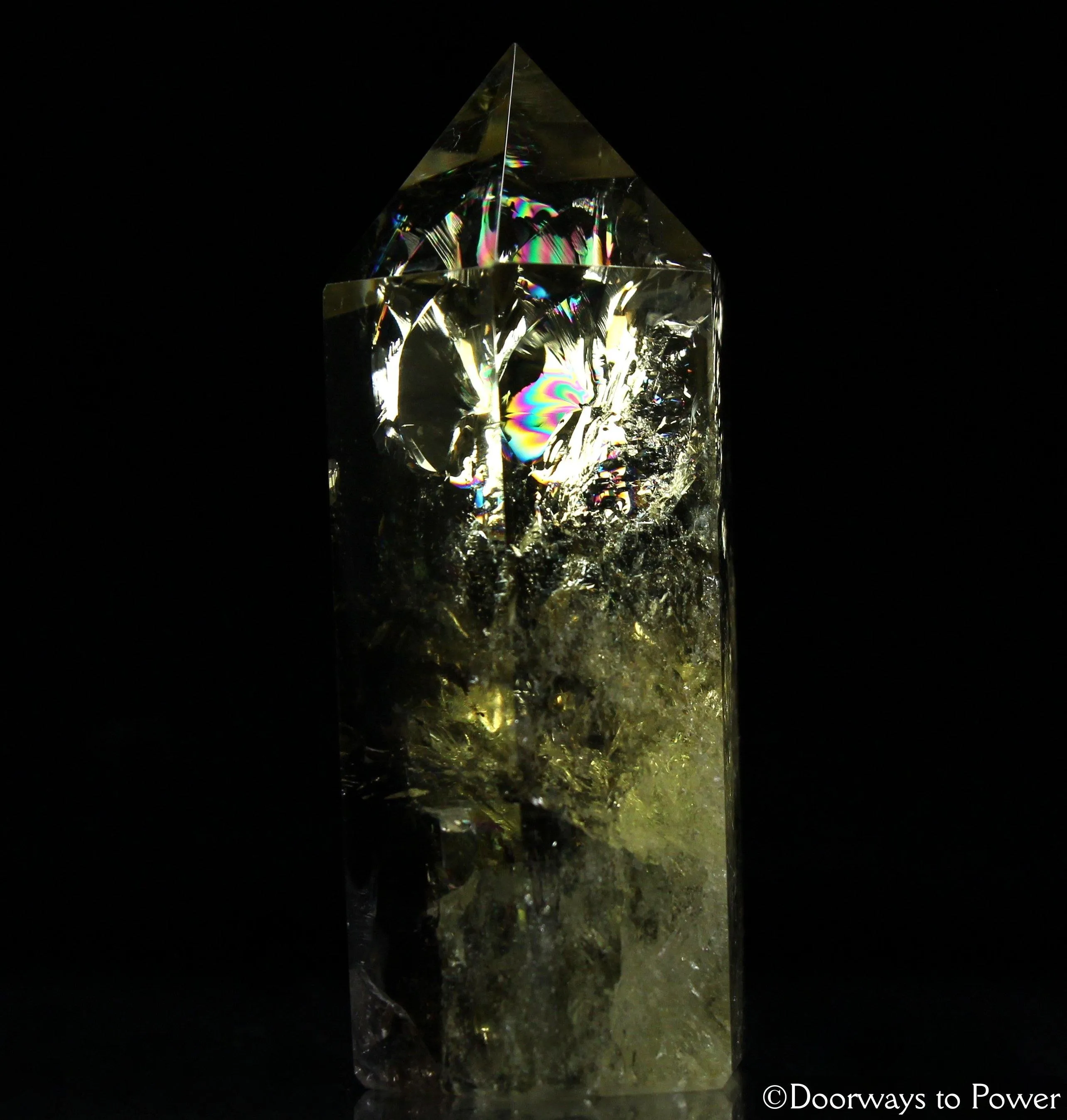 John of God Crystal Citrine Smoky Phantom Quartz Generator Point