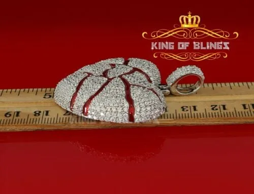 King Of Bling's "Heart"Broken Shape 925 Silver White 20.01ct Cubic Zirconia