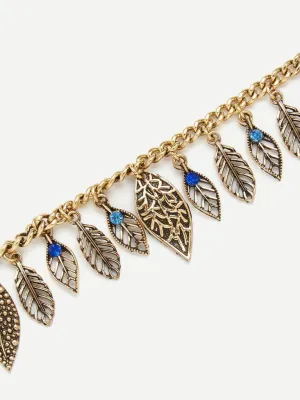 Leaf Charm Chain Bracelet