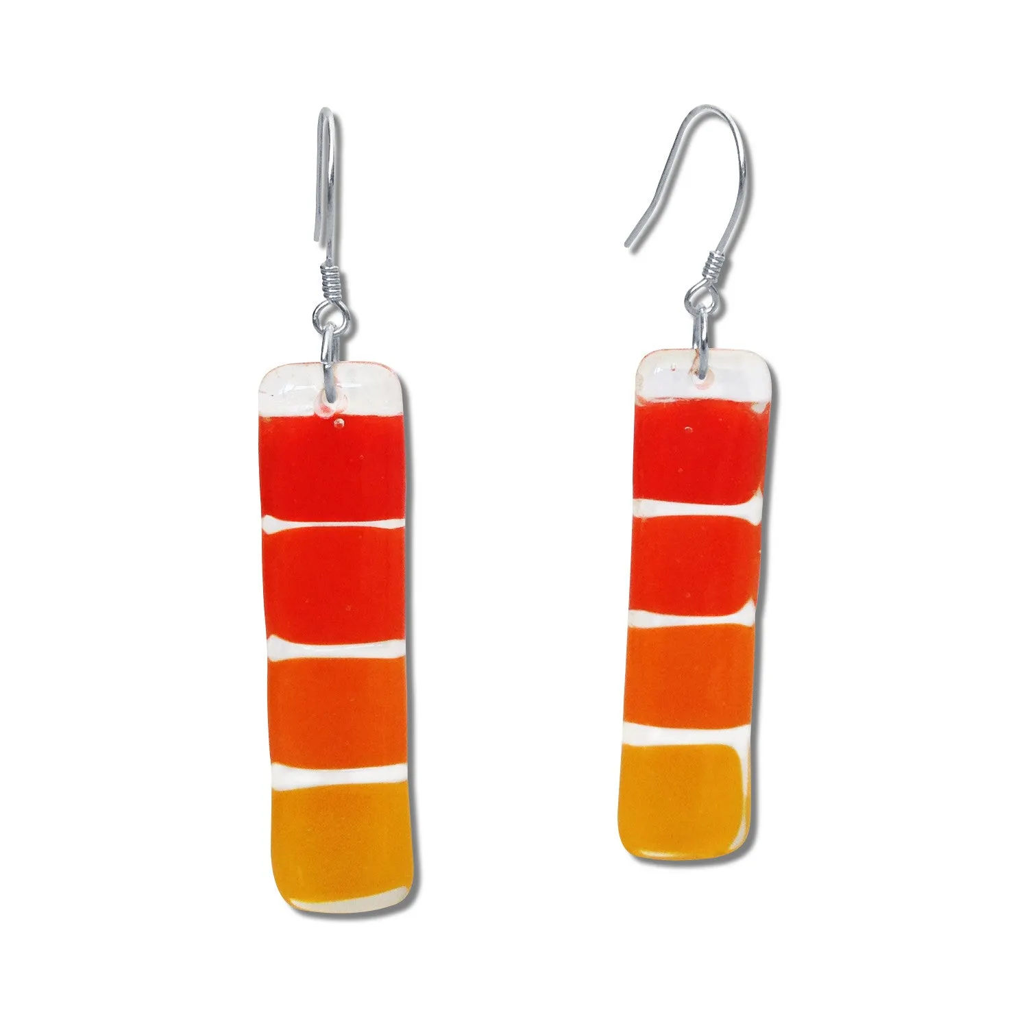 LMOL Glass Earrings - White