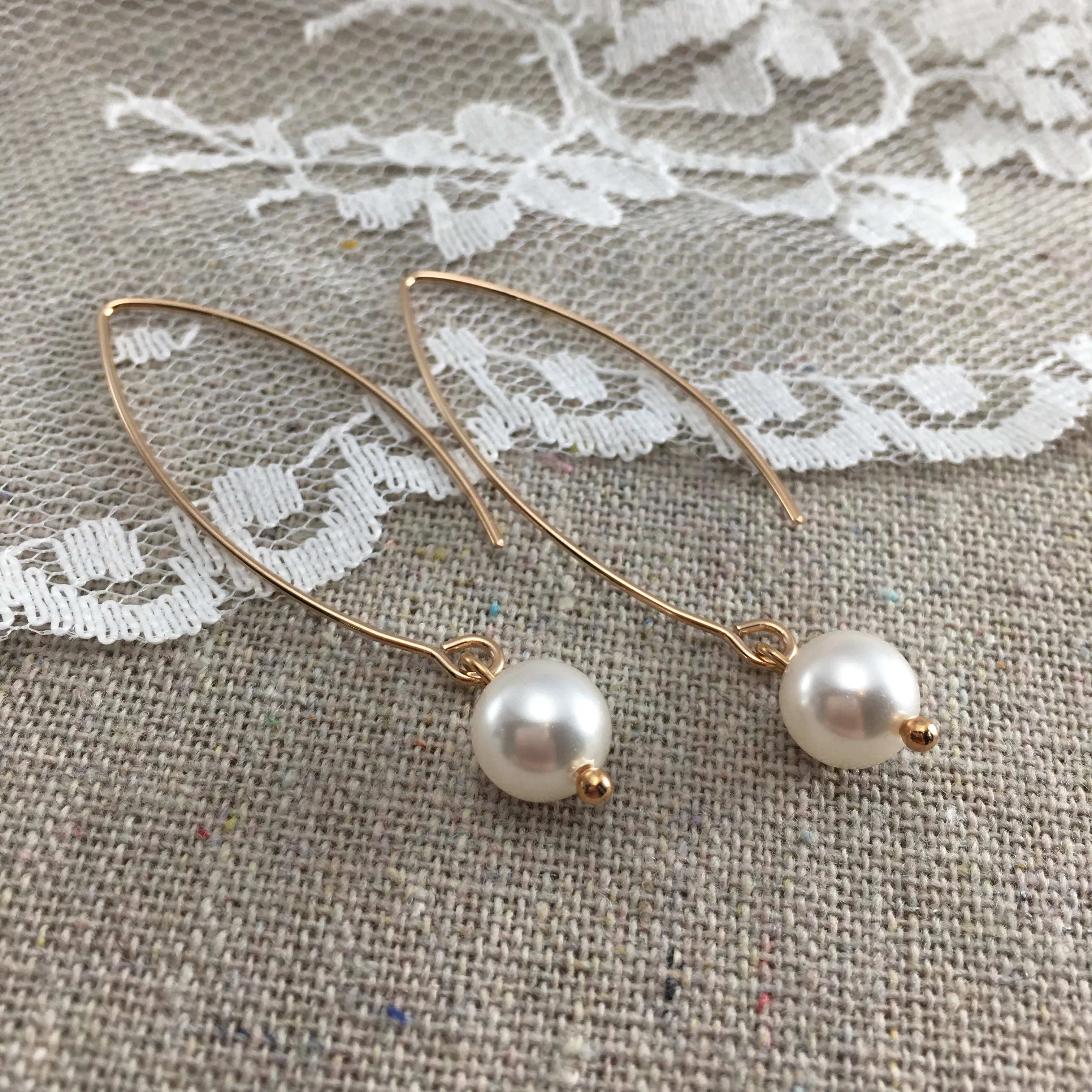 Long Pearl Earrings