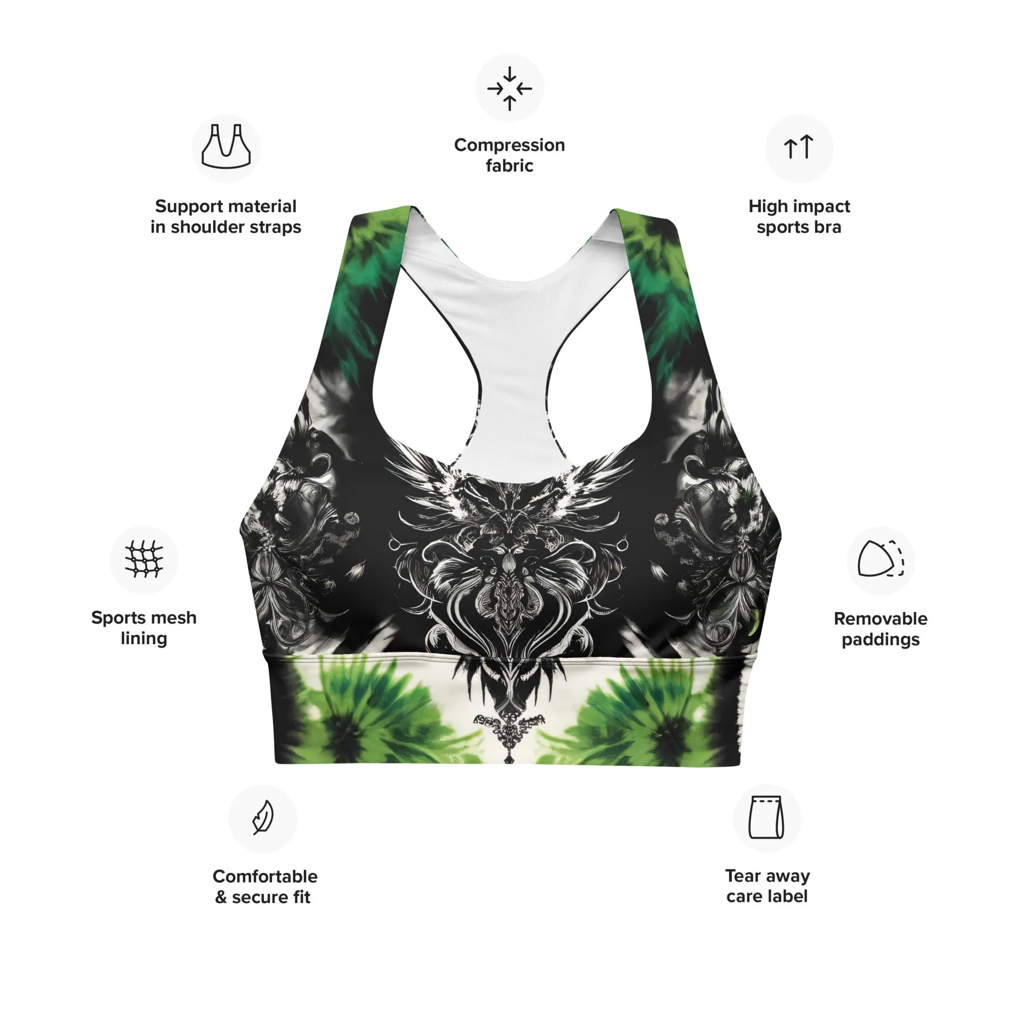 Longline Sports Bra Enchanted Emerald