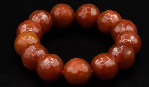 Luxury Faceted Carnelian Natural Gemstone Bracelet