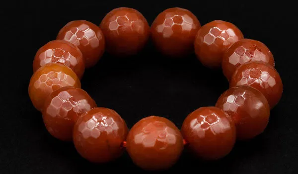 Luxury Faceted Carnelian Natural Gemstone Bracelet