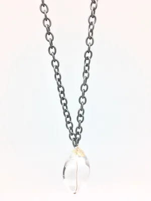 Malin necklace - oxidized/clear