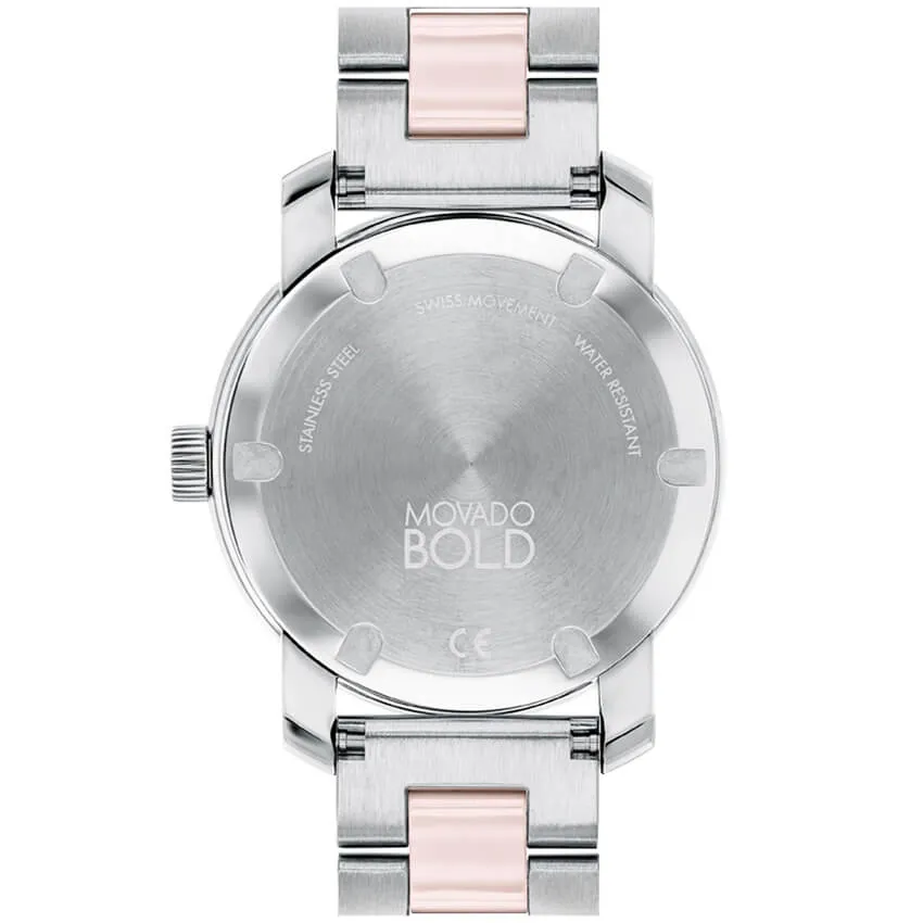 Movado BOLD Ceramic 36mm Crystal Bezel Women's Watch 3600784