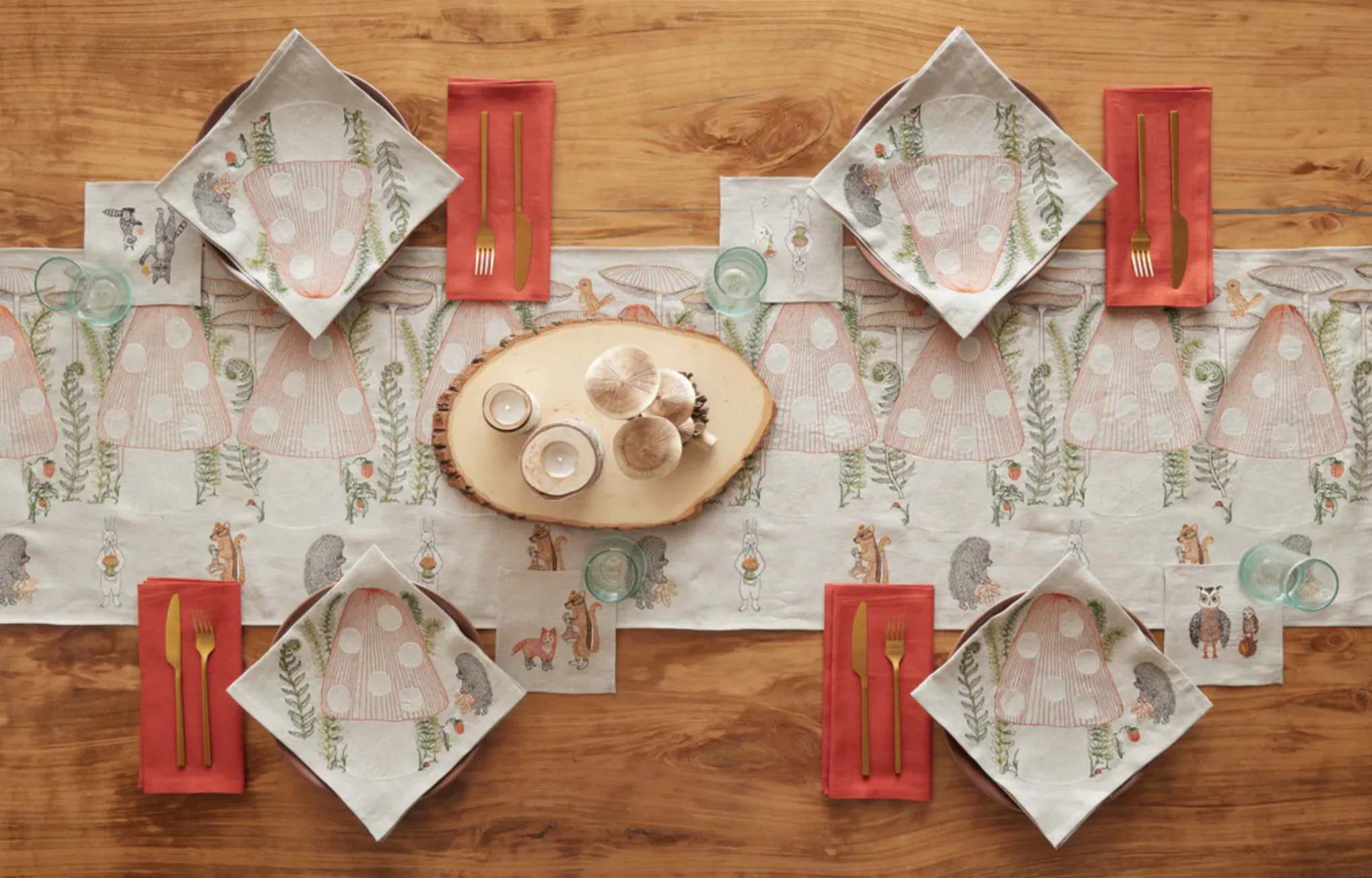 Mushroom Forest Dinner Napkin