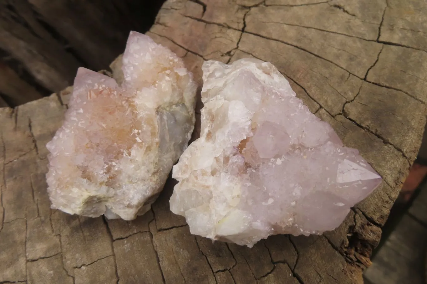 Natural Amethyst Spirit Quartz Clusters x 12 From South Africa