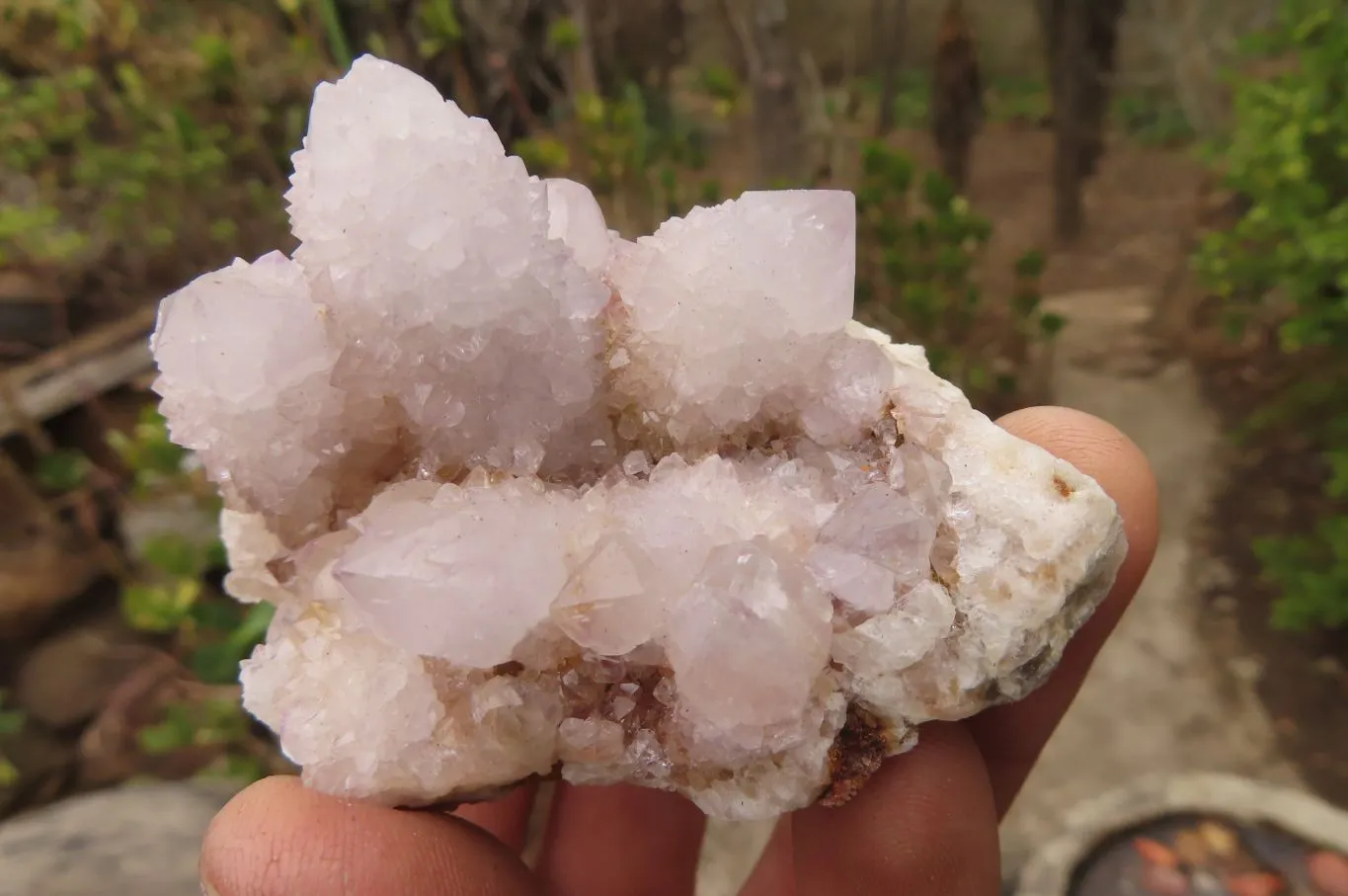 Natural Amethyst Spirit Quartz Clusters x 12 From South Africa