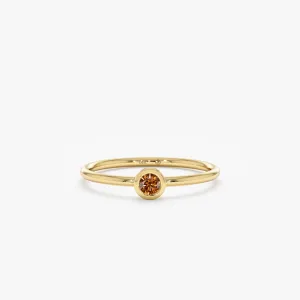 Natural Citrine Bezel Ring, Vienna