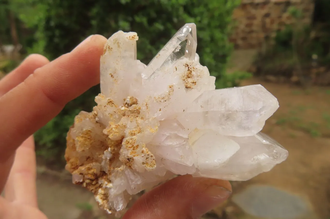 Natural Clear Quartz Clusters x 12 From Brandberg, Namibia