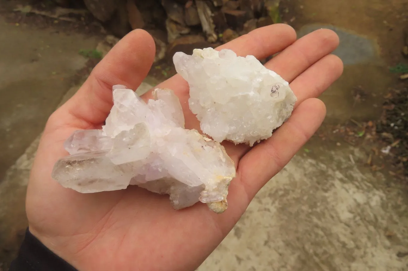 Natural Clear Quartz Clusters x 12 From Brandberg, Namibia