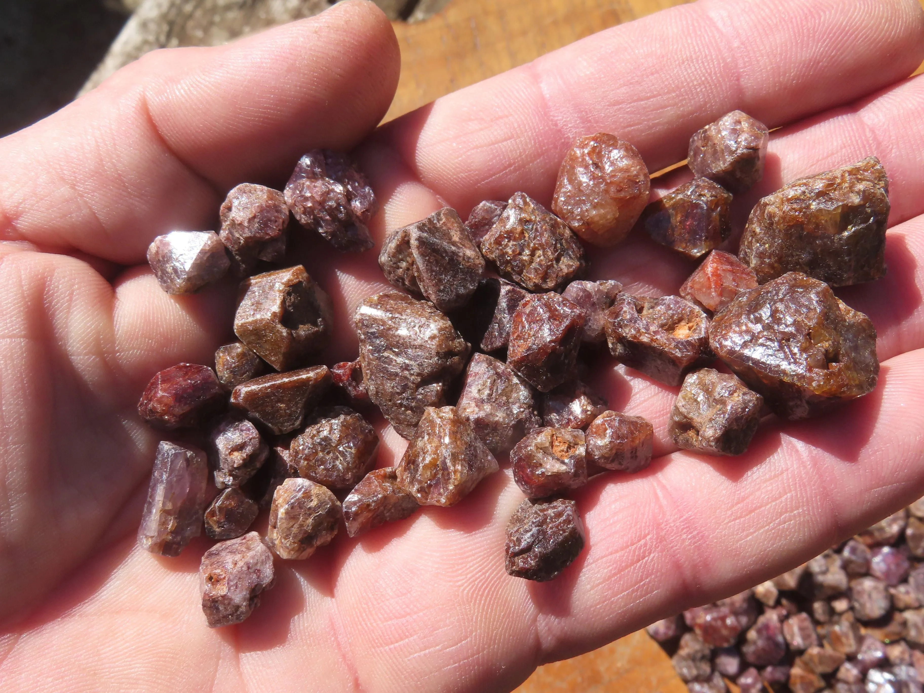 Natural Full Adamantine Zircon Crystals with Lustre - sold per 500 g - From Malawi