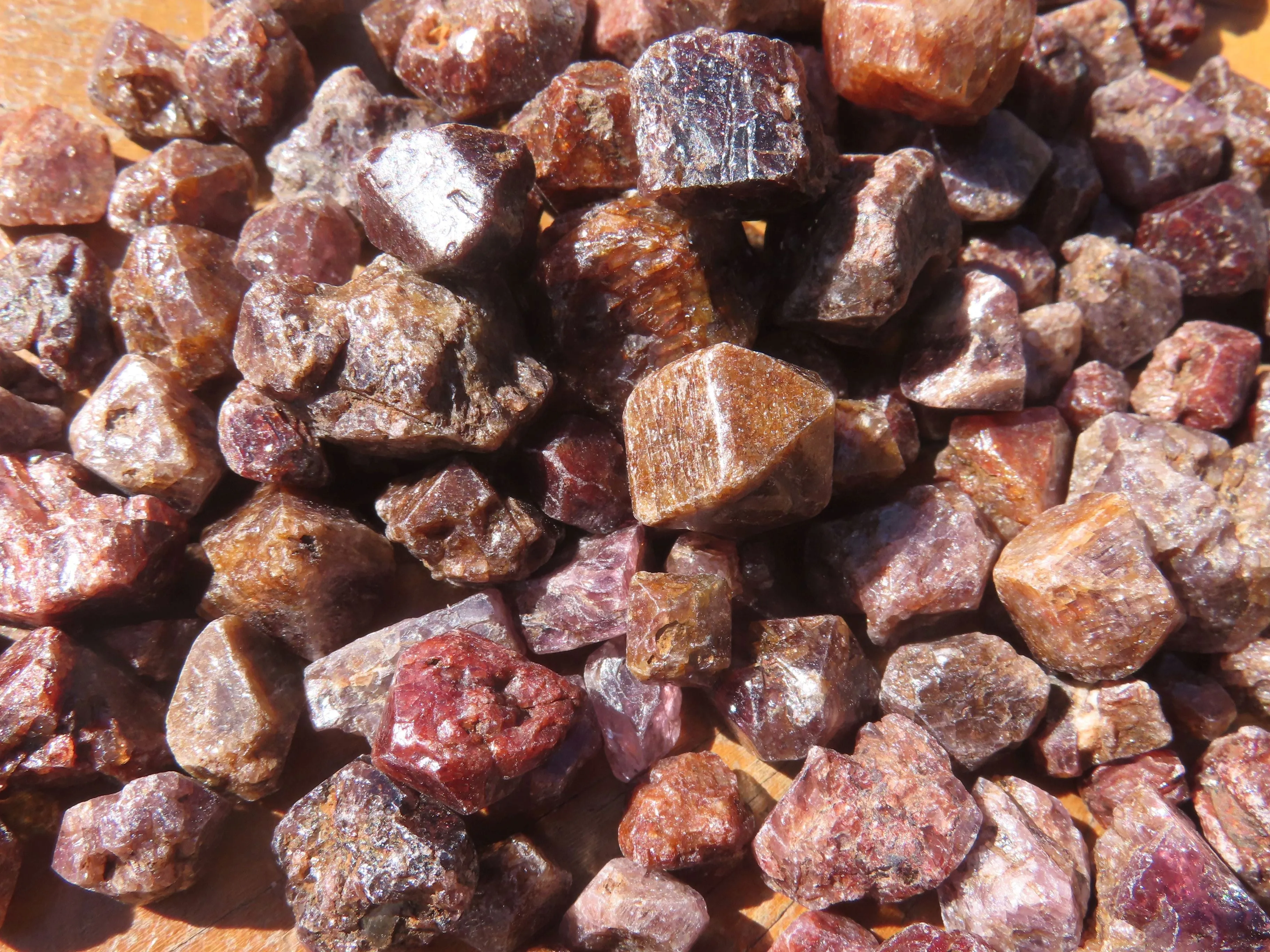 Natural Full Adamantine Zircon Crystals with Lustre - sold per 500 g - From Malawi