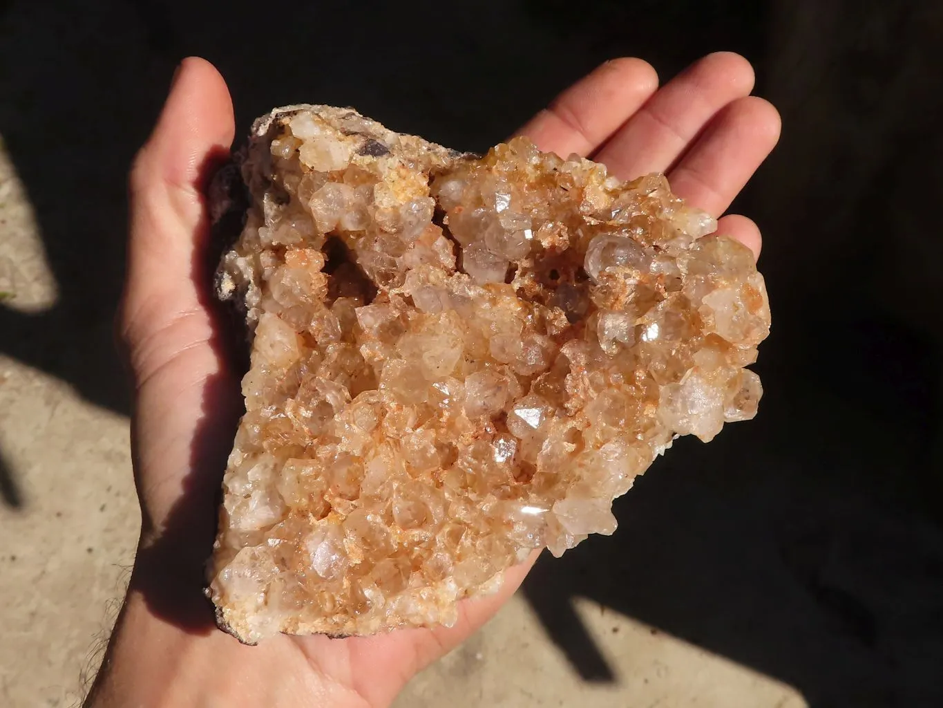 Natural Golden Limonite Quartz Clusters x 5 From Zambia