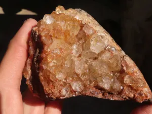 Natural Golden Limonite Quartz Clusters x 5 From Zambia