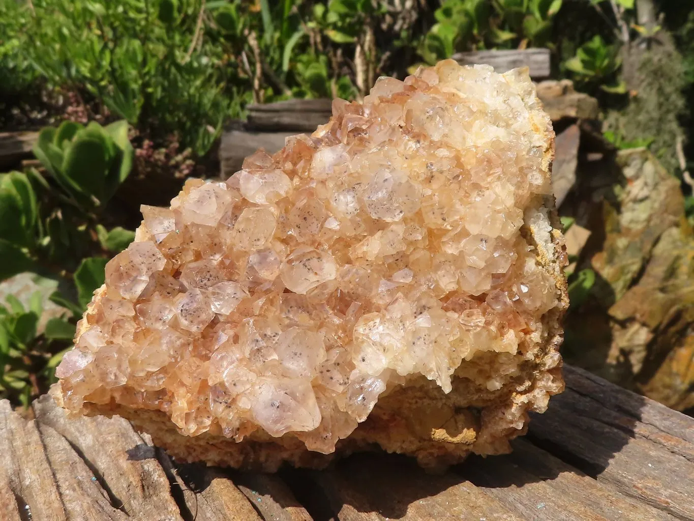 Natural Large Limonite Quartz Clusters x 2 From Solwezi, Zambia