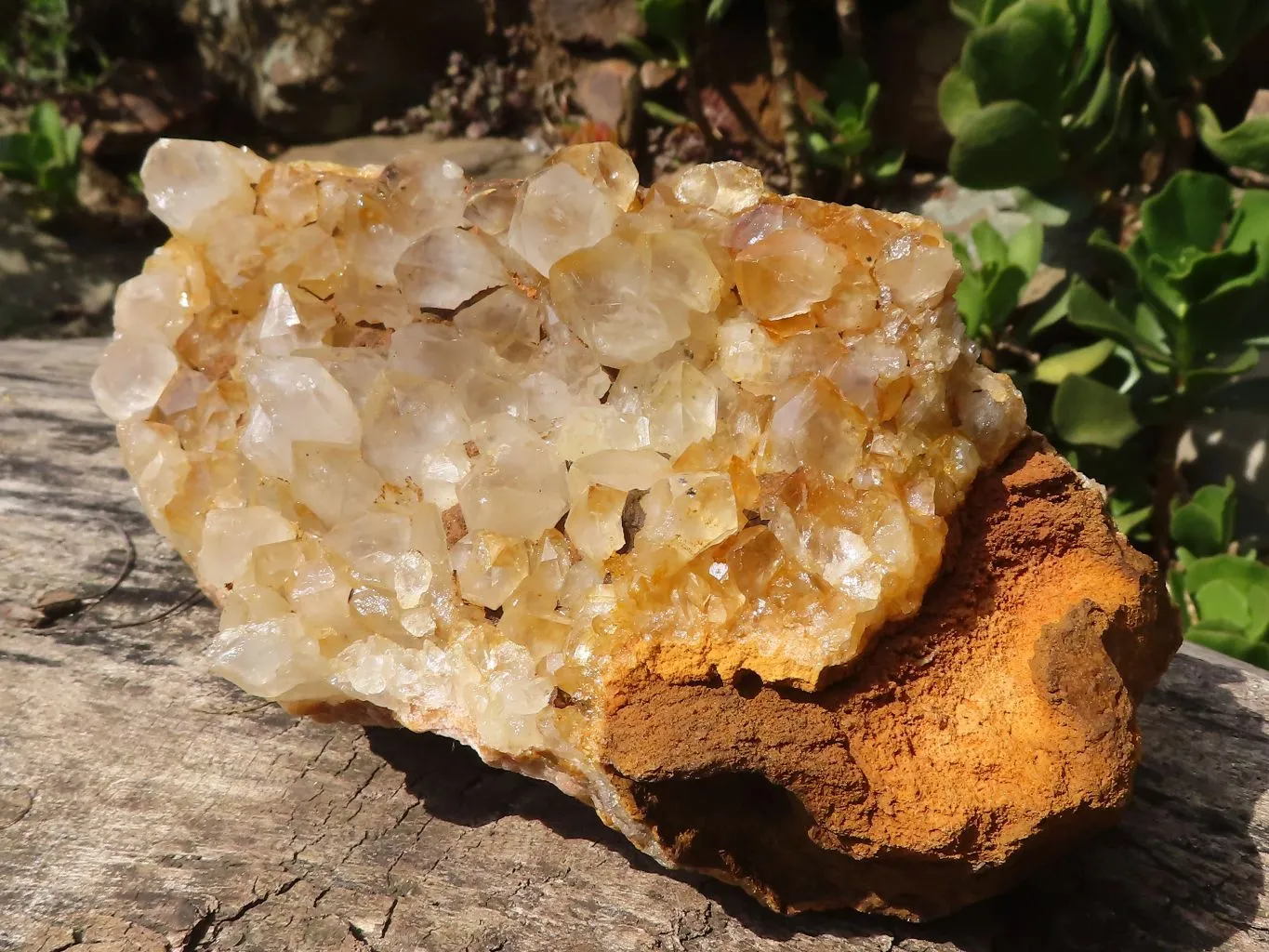 Natural Large Limonite Quartz Clusters x 2 From Solwezi, Zambia