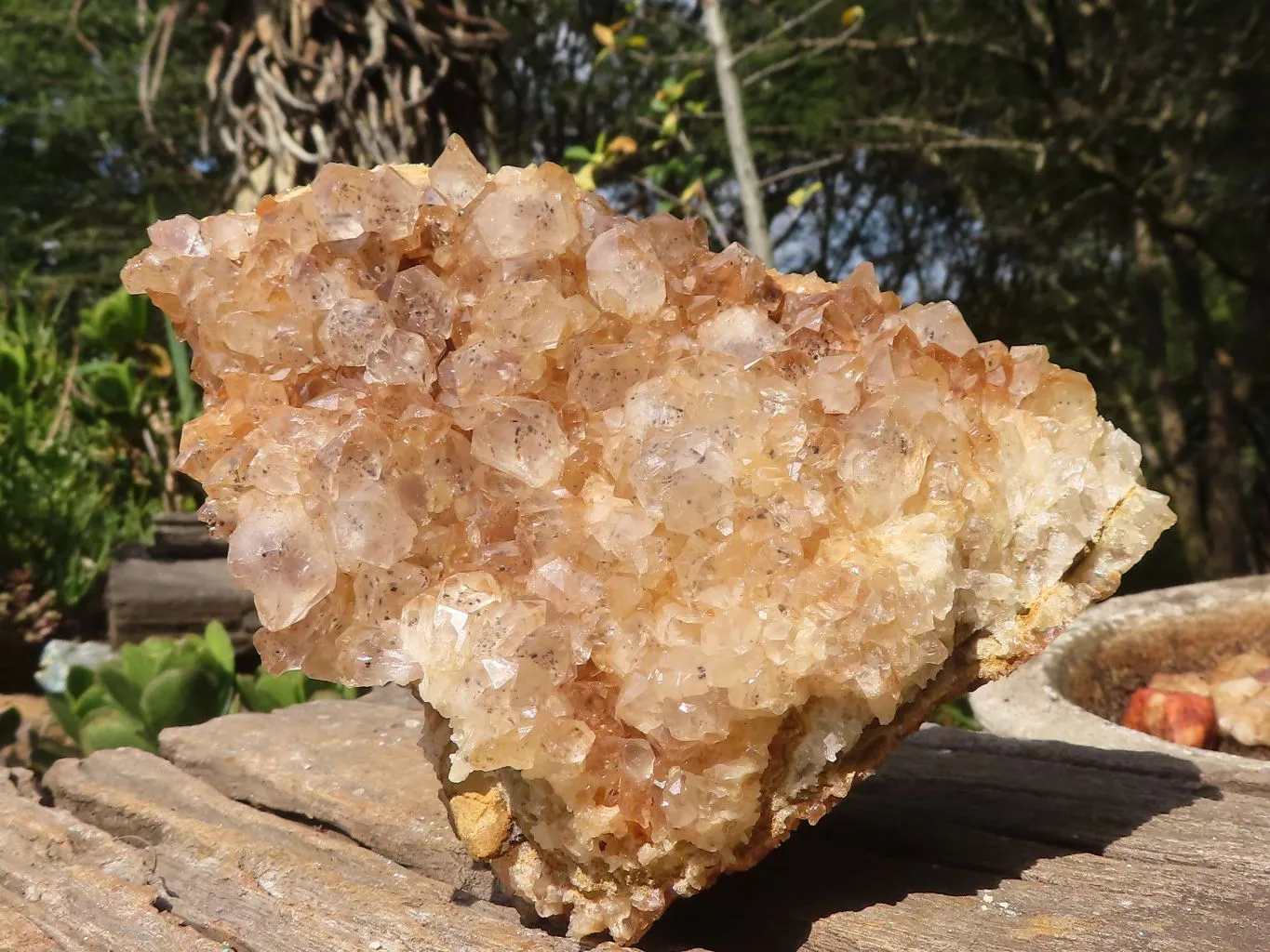 Natural Large Limonite Quartz Clusters x 2 From Solwezi, Zambia