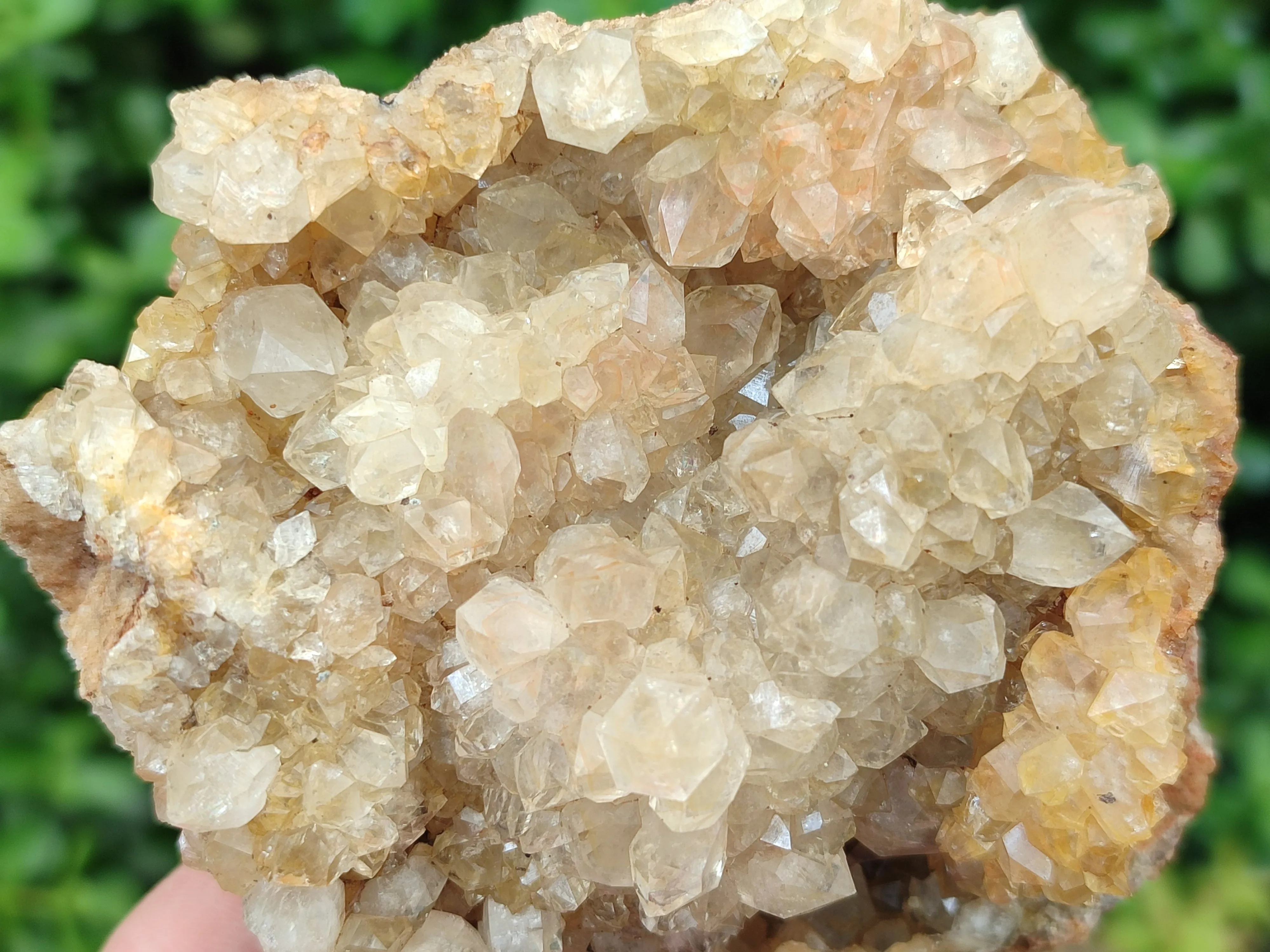 Natural Limonite Quartz Clusters x 2 From Zambia