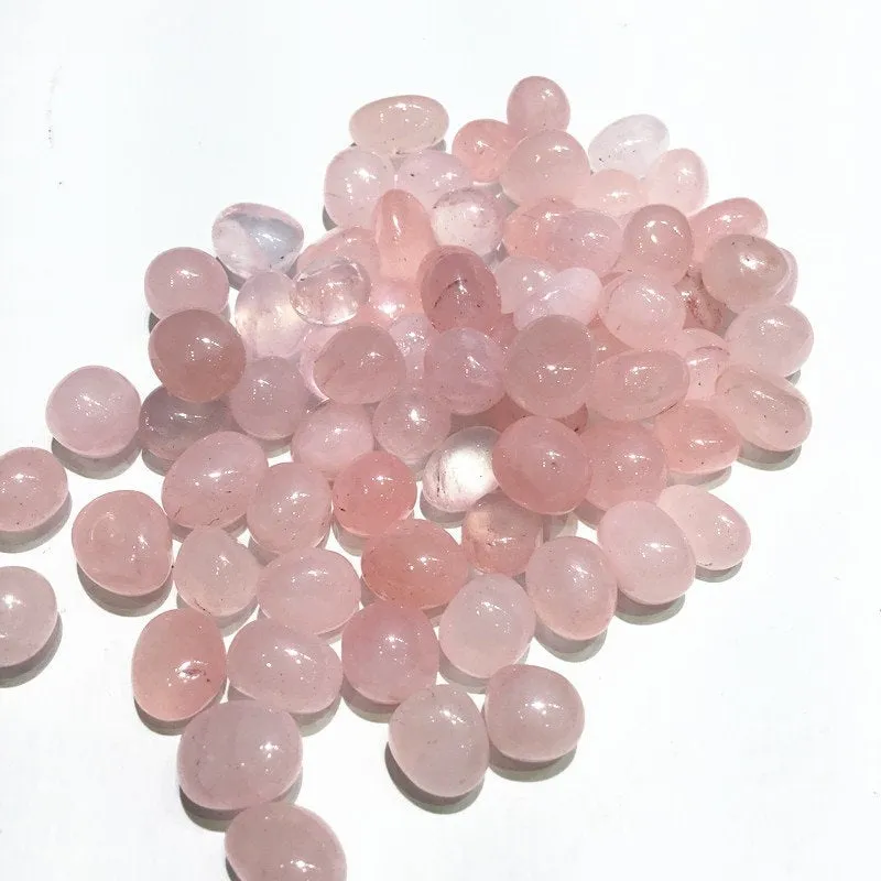 Natural Rose Quartz Palm Stones, Rose Quartz Tumbled Stones, Heart Chakra, Gemstone, Wholesale Bulk Lot Rocks, Stones, Pebbles, Rocks