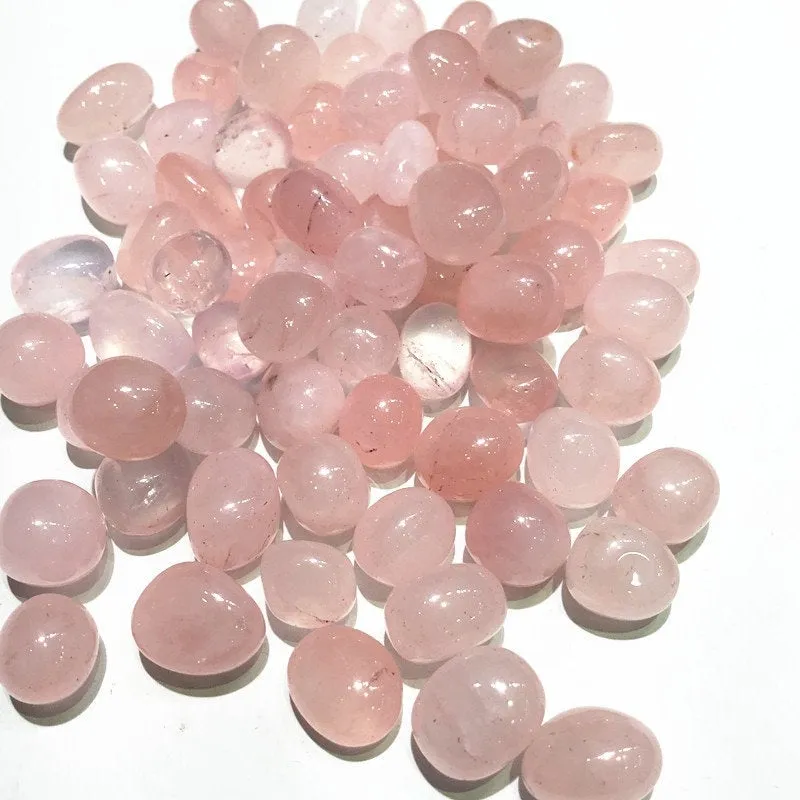 Natural Rose Quartz Palm Stones, Rose Quartz Tumbled Stones, Heart Chakra, Gemstone, Wholesale Bulk Lot Rocks, Stones, Pebbles, Rocks