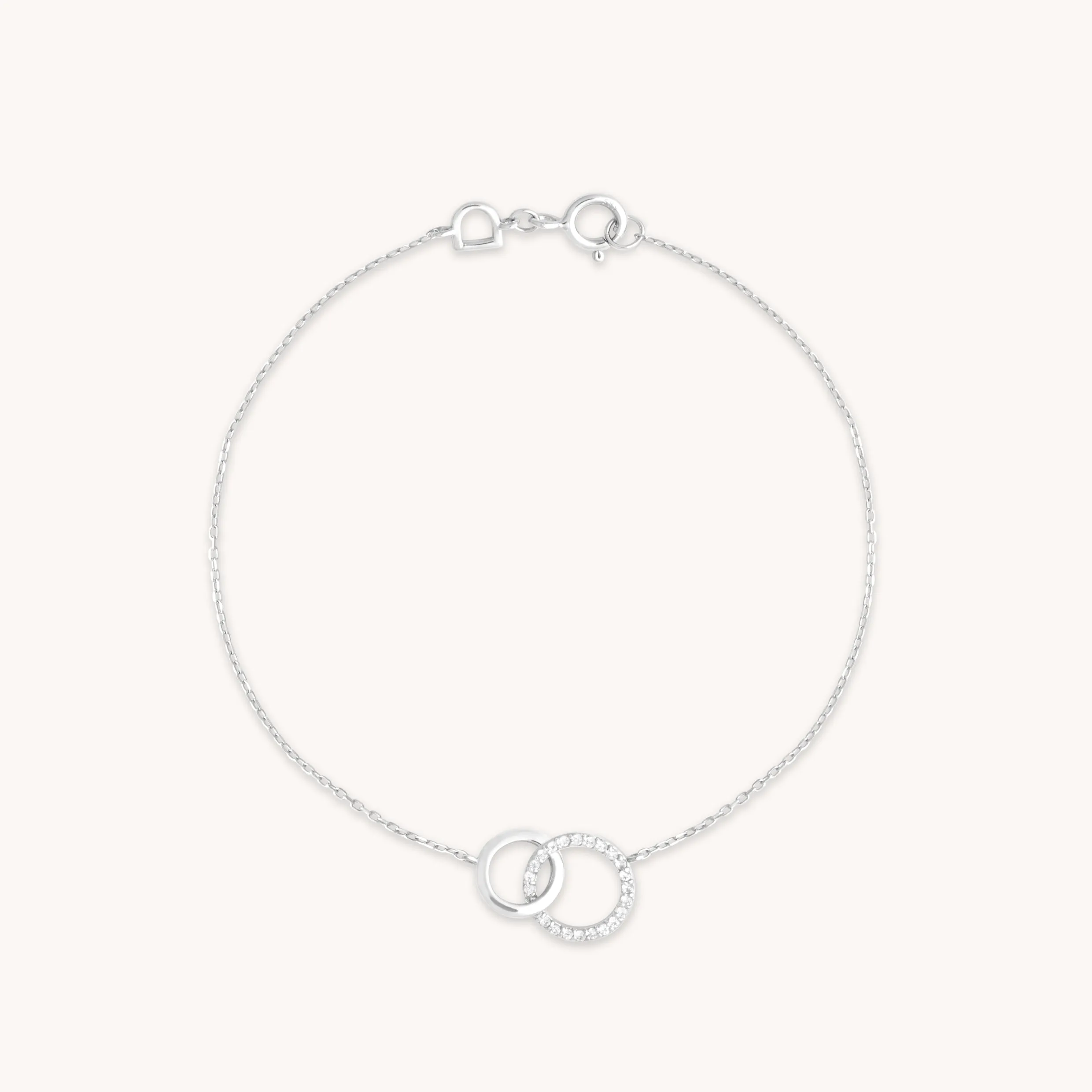 Orbit Topaz Bracelet in Solid White Gold