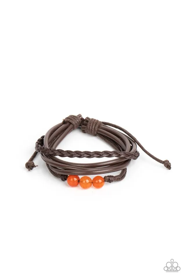 Paparazzi Bracelet ~ Rest Easy - Orange