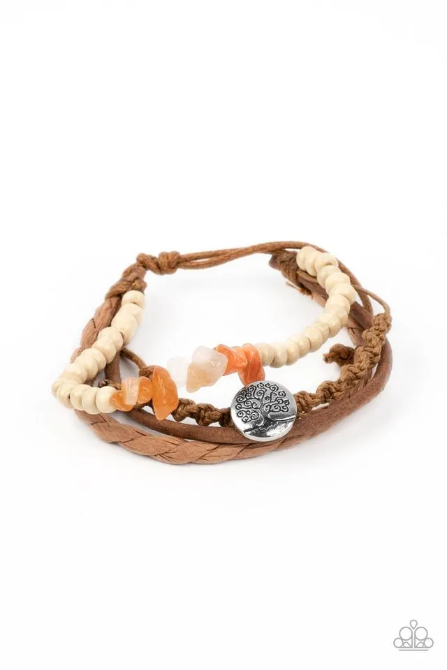 Paparazzi Bracelet ~ Treetop Trail Guide - Orange