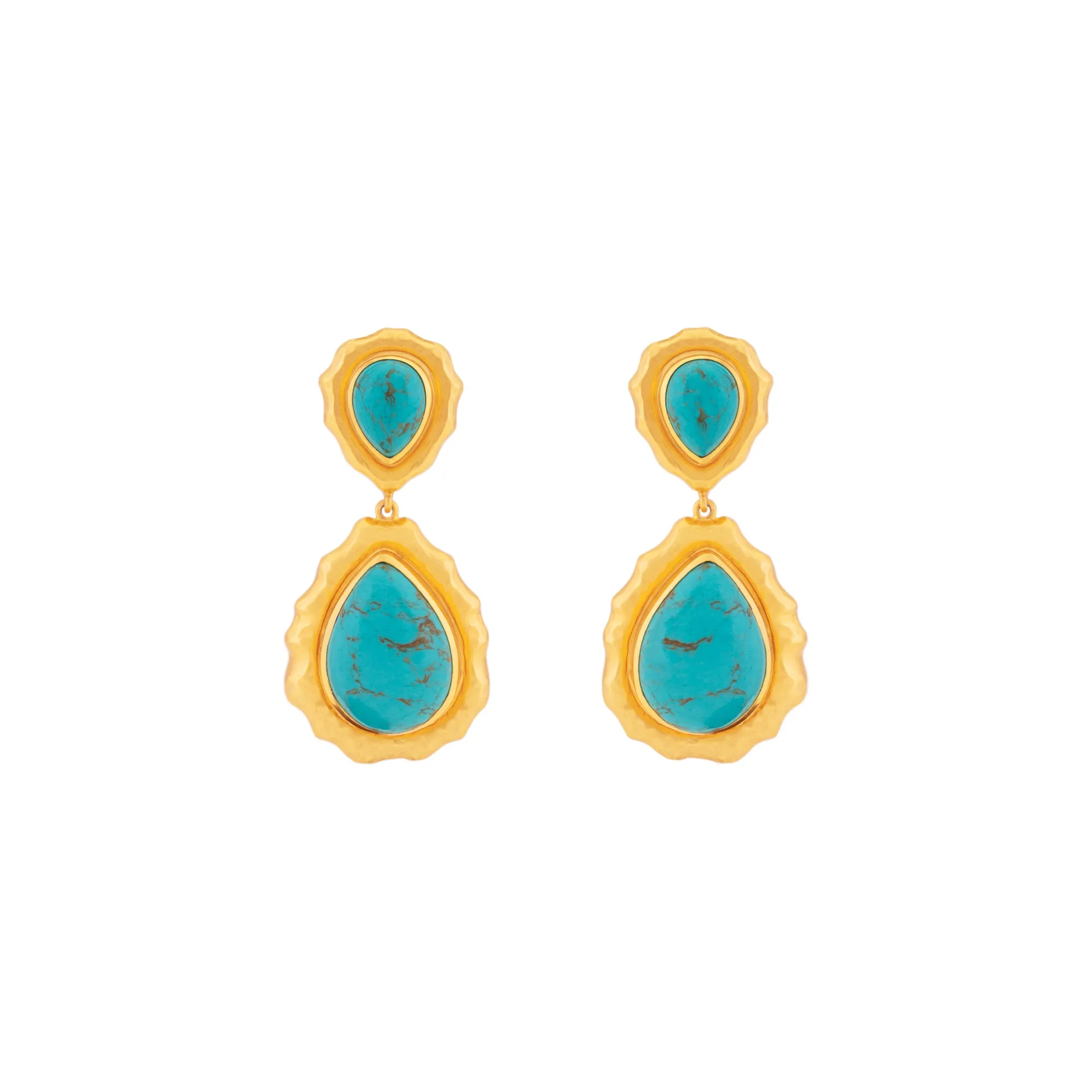 Paulina Earrings Golden Turquoise