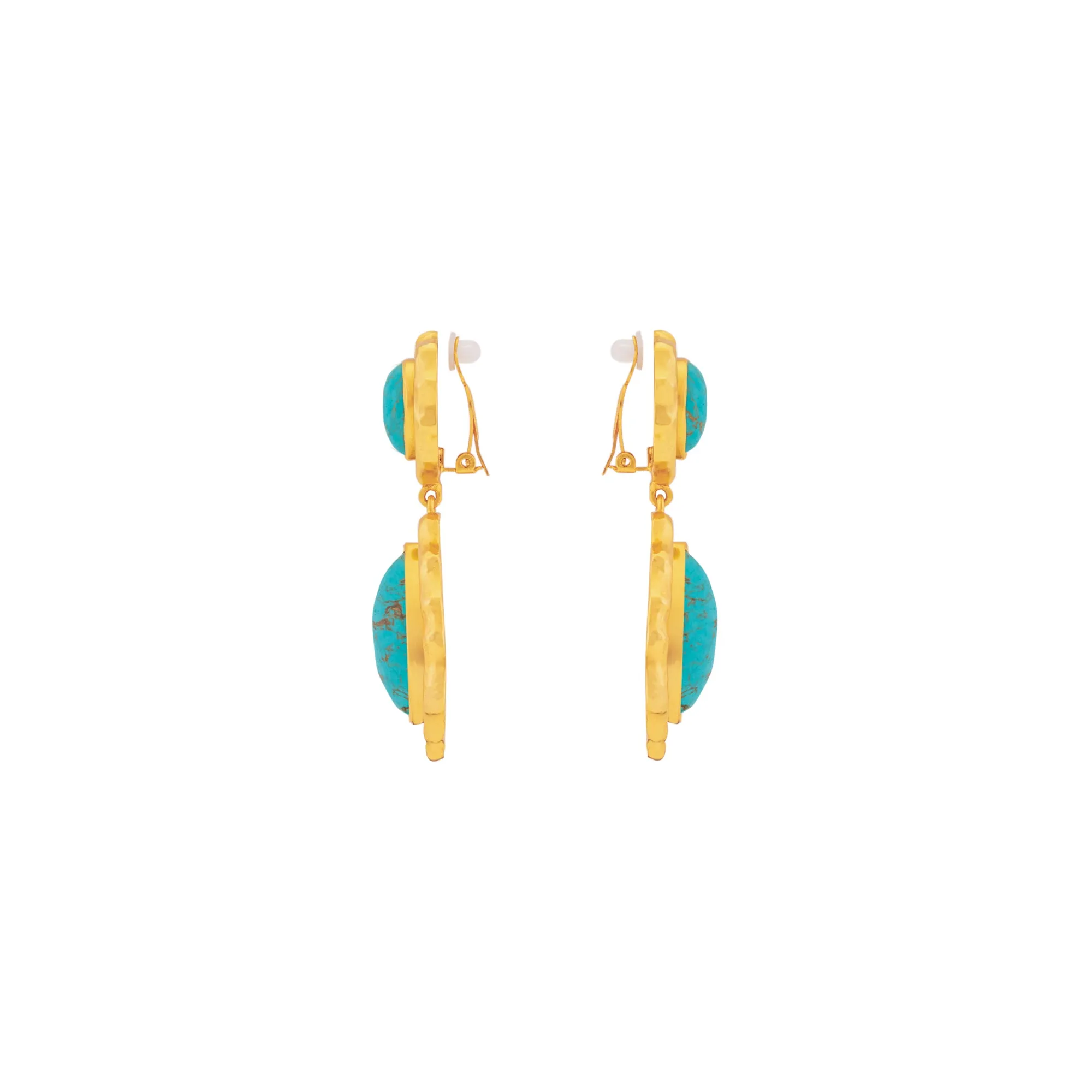 Paulina Earrings Golden Turquoise