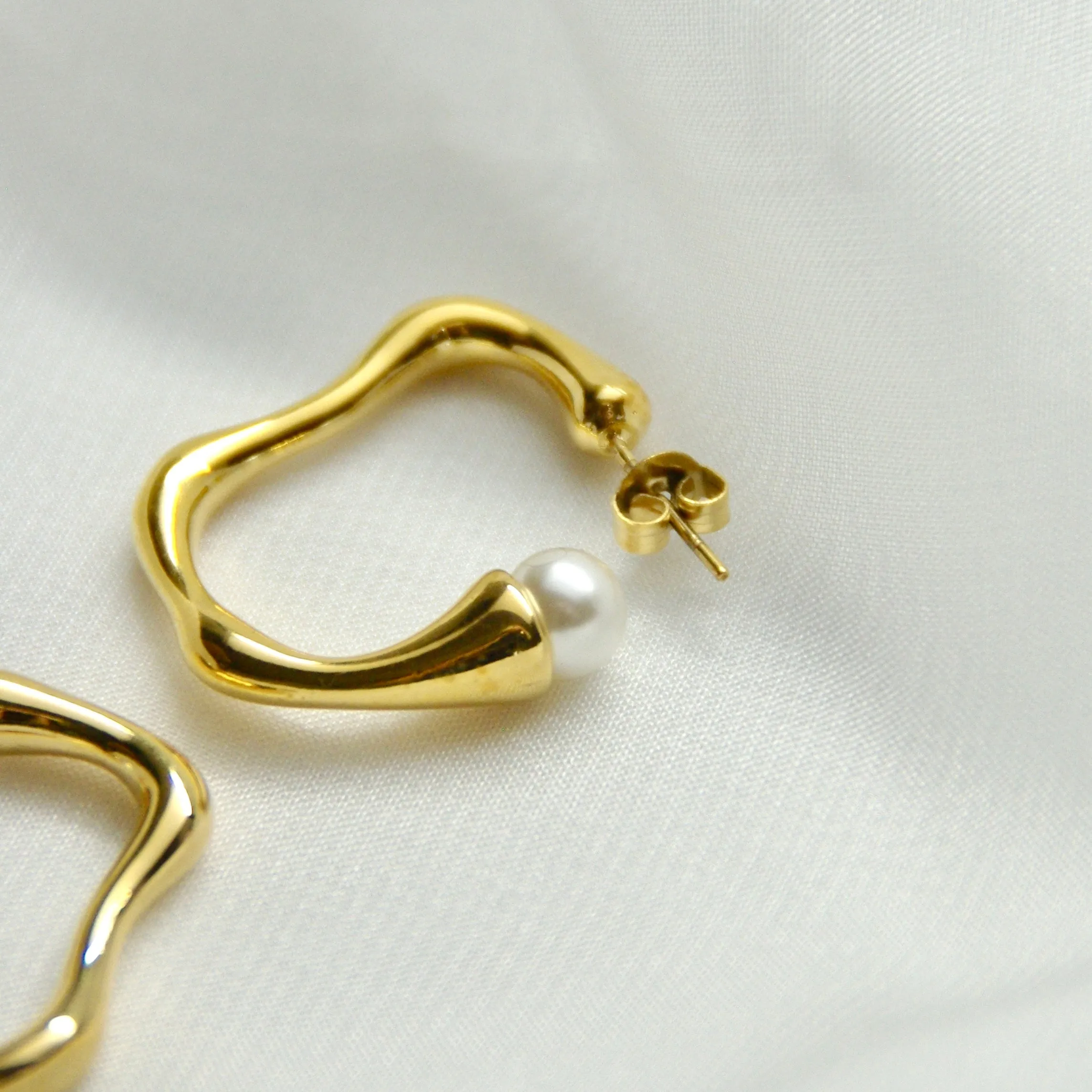 Pearl Hoop Earrings