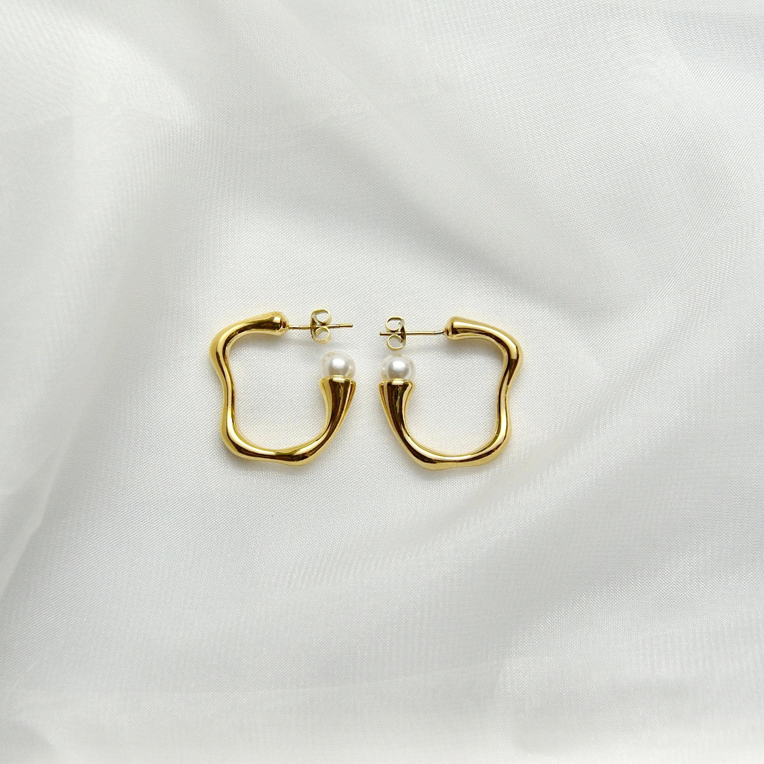 Pearl Hoop Earrings