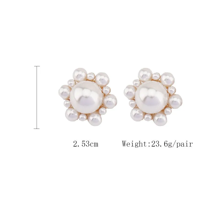 Pearl Stud Earrings S925 Luxury