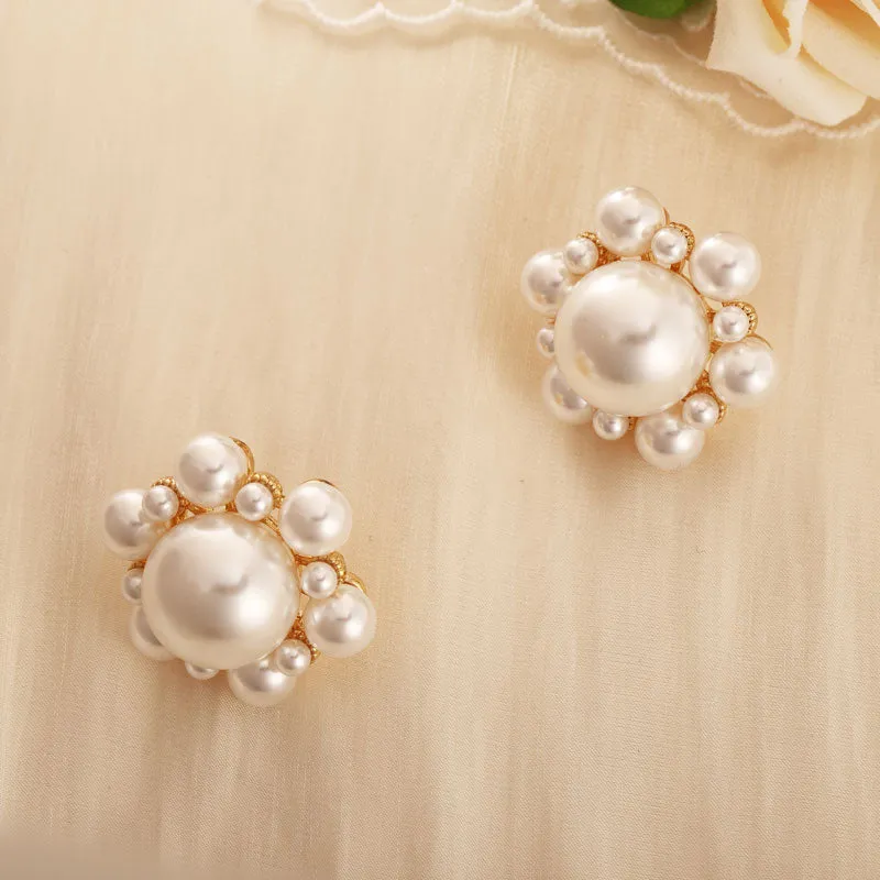 Pearl Stud Earrings S925 Luxury