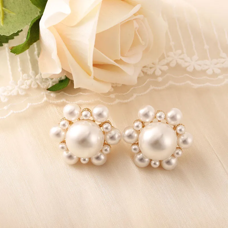 Pearl Stud Earrings S925 Luxury