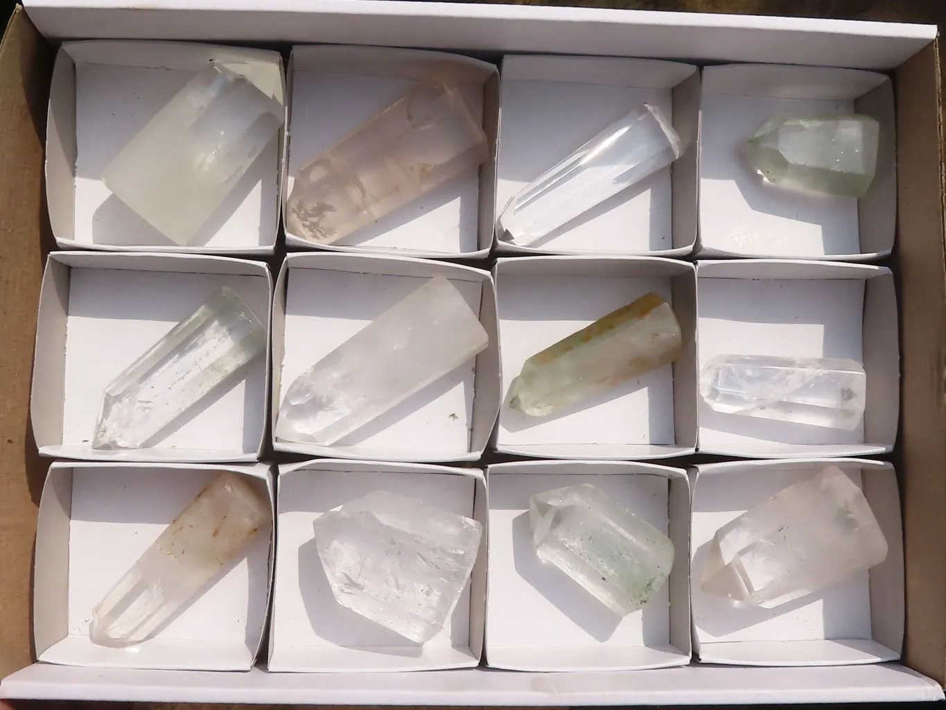 Polished Lovely Mixed Selection Of Quartz Points x 12 From Madagascar