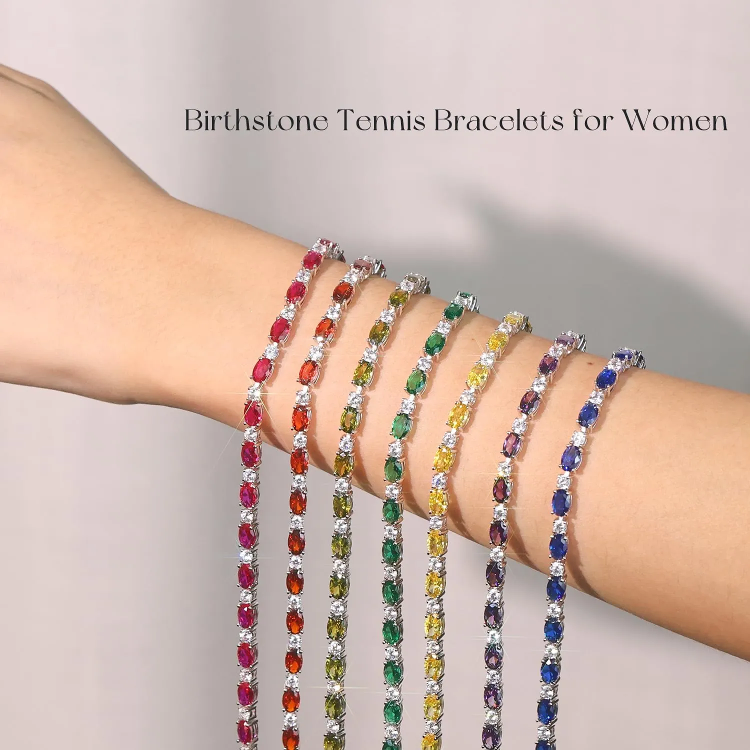 "Glamour Radiance" November Birthstone Fancy Cut Tennis Yellow Citrine Sterling Silver Bracelet