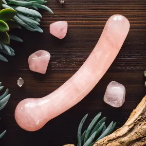 Regular G-Spot Curved Rose Quartz Yoni Wand