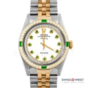 Rolex Air King 34mm | 5500-TT-WHT-STRE-4EMD-JBL