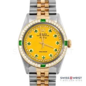 Rolex Air King 34mm | 5500-TT-YLW-STRE-4EMD-JBL