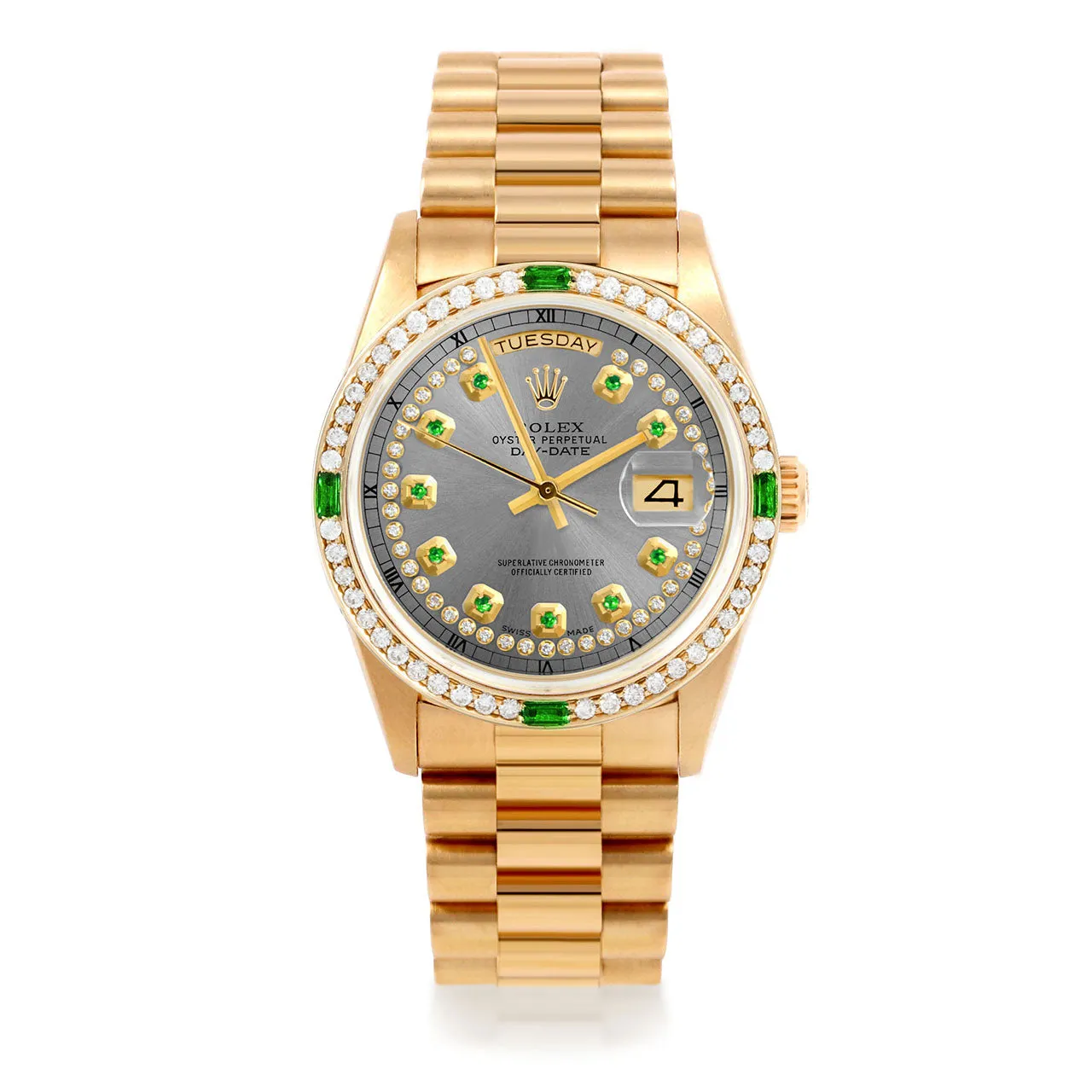 Rolex Day-Date 36mm | 18038-SLT-STRE-4EMD-PRS