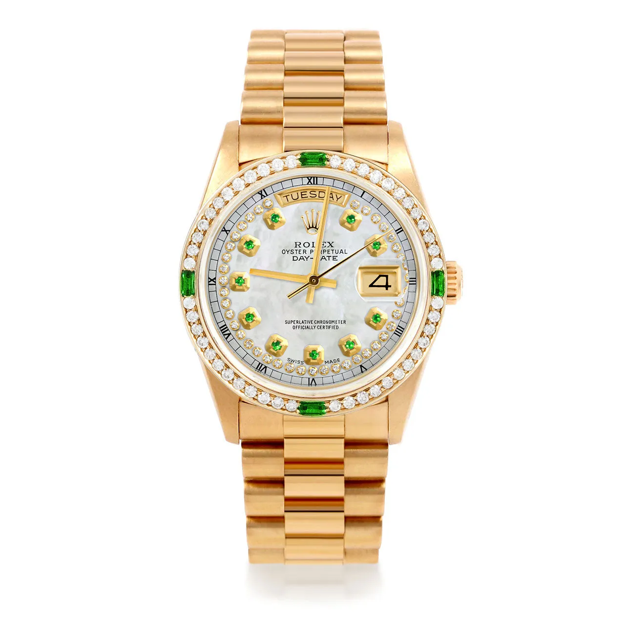 Rolex Day-Date 36mm | 18038-WMOP-STRE-4EMD-PRS