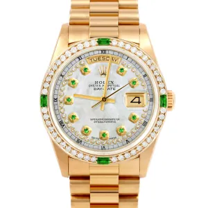 Rolex Day-Date 36mm | 18038-WMOP-STRE-4EMD-PRS