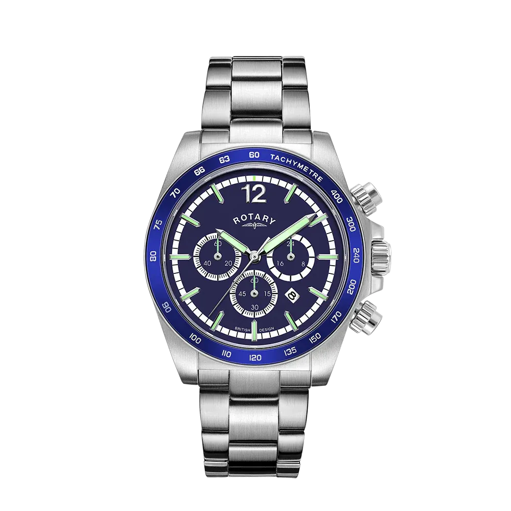 Rotary Henley Chrono Men's Blue Watch GB05440/05